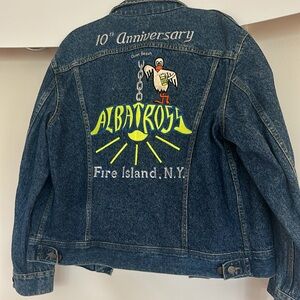 Lee , Embroidered Albatross, Fire Island Jean Jacket . Mint Condition!